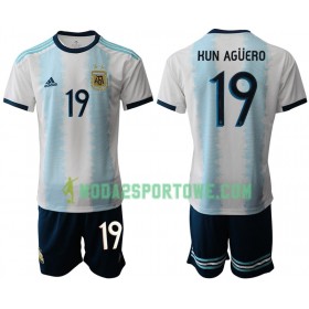 Koszulka Argentyna Sergio Agüero 19 Dziecięcy Domowe Stroje Piłkarskie Copa América 2019 Krótki Rękaw